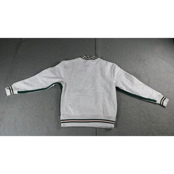 Champion Sweatshirt Mens M Reverse Weave Gray Green Pink Pipping Pockets - Picture 2 of 6